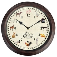 Esschert Design Uhr mit Bauernhoftiergeräuschen