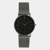 Oozoo Damenuhr Vintage Titanfarben/Schwarz 32 mm Oozoo Schwarz