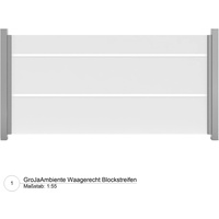 GROJA Ambiente Waagerecht Blockstreifen 180 cm x 90 cm