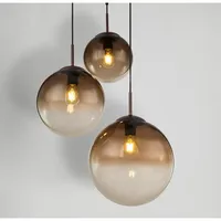 GLOBO Varus 3-flg. 51 cm rund braun amber