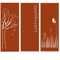 Prima terra Deko- und Sichtschutzelement Edelrost Pusteblume H=158cm B=60cm