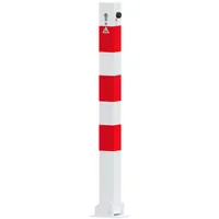 Schake Absperrpfosten 70 x 70 mm Weiß/Rot