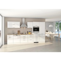 Held Möbel Küchenzeile Mailand 360 cm weiß Hochglanz -