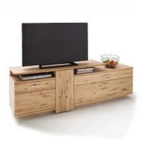 Lomadox Massives TV-Lowboard Fernsehschrank 210cm Asteiche Bianco geölt TV-