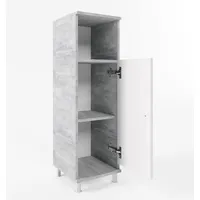 Vicco Badschrank FYNN Weiß Grau Beton - Badezimmerschrank Badregal