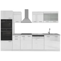 Vicco Küchenzeile R-Line 300 cm weiß hochglanz