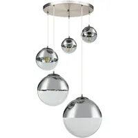 GLOBO 5-flg. E27 60 cm rund chrom