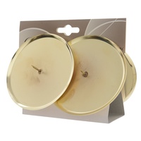 Decoris Kaemingk Metall-Adventskerzenhalter Ø 8 cm, hellgold