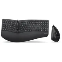 Perixx Periduo-505 DE, Tastatur, und Maus Set, USB-Kabel, ergonomisch,
