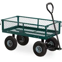 Relaxdays Bollerwagen mit klappbaren Seitenteile grün