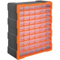 DURHAND Sortierkasten Kleinteilemagazin Teile Box Aufbewahrungsbox 60 Fächer Orange