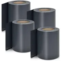 Juskys PVC Sichtschutzstreifen 0,19 x 35 m anthrazit 4er