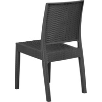Beliani - Gartenstühle im 4er Set Graphitgrau Rattanoptik Outdoor