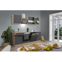 Respekta Küchenzeile Merle 220 cm grau