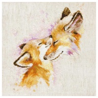 Lucas Luca-S B2312 Fuchsliebe Kreuzstichset, Baumwolle, mehrfarbig, 20x22,5cm
