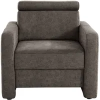 Sit&more Sessel »Bologna«, mit Federkern, inklusive Kopfteilverstellung, braun
