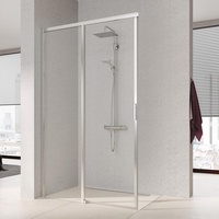 Kermi Liga Eckeinstieg-Hälfte Gleitt. 2-tlg. bodenfrei LIC2L083201AK 83x200cm, silber