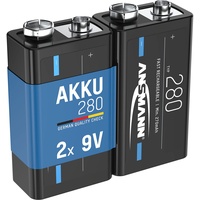 Ansmann 9V Akku Typ 280mAh NiMH 1,2V - E-Block