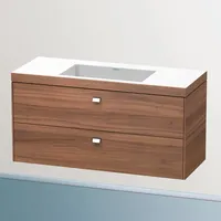 Duravit Brioso c-bonded Waschtisch mit Unterbau BR4608N1079 120x48, Nussbaum