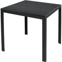 Mojawo Gartentisch 90 x 90 x 74 cm Anthrazit/Schwarz