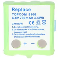 AccuCell Akku passend für Topcom Twintalker 9100 Akku TT9100,