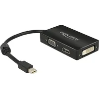 DeLock Mini DisplayPort 1.1 auf VGA/DVI/HDMI Adapterkabel, passiv, schwarz