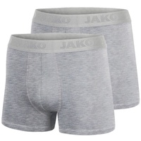 Jako Boxershorts Premium 2er-Pack, Grau-Meliert, S