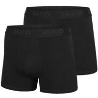 Jako Herren Boxershorts Premium 2er-Pack, Schwarz, L
