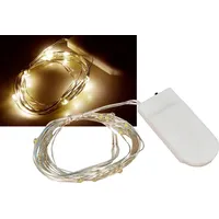 McShine LED Silberdraht Lichterkette, warmweiß,