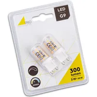 Trio LED Stiftsockellampe G9/3,8 Watt/Energie F Taschenfederkern Transparent