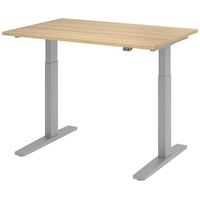 Hammerbacher Schreibtisch XMKA12 Eiche / silber