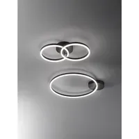 Fabas Luce Giotto 1-flammig rund schwarz