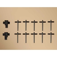 AUHAGEN Seilzughalter und Druckrollenkästen 41619 H0