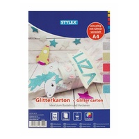 Stylex Glitzerkarton / Format: A4 / 5 Farben