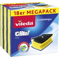 Vileda Glitzi Plus Topfreiniger, mit Antibac-Effekt gegen Bakterien, saugstark