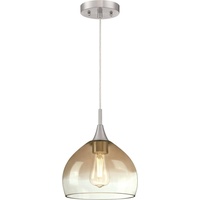 Westinghouse Pendelleuchte Vintage Amber Nickel / Glas