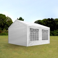 TOOLPORT Partyzelt Pavillon 3x3 m in weiß PE Plane