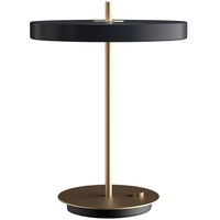 Umage Asteria Tischleuchte LED, Kopf anthrazit/Fuß messing
