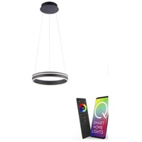 Paul Neuhaus Q-Vito LED-Pendellampe, anthrazit Ø 40cm, Leuchtring