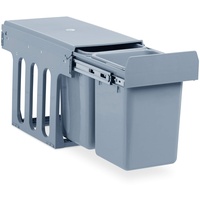 Relaxdays Einbaumülleimer Küche, 2x 8 l, Müllsystem Unterschrank, Kunststoff,
