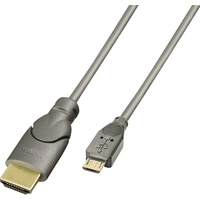 LINDY 41565 MHL an HDMI Anschlusskabel, 0,5m