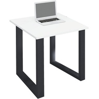 VCM my office Lona Schreibtisch weiß quadratisch, U-Fuß-Gestell schwarz