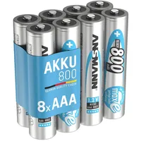 Ansmann Akku AAA Typ 800 mAh 1,2 V (8