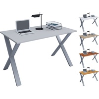 VCM Schreibtisch Computertisch Lona X Silber - Weiß