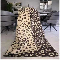 Sei Design Plaid Kuscheldecke flauschig Tagesdecke | Trendiger Leopardenlook