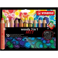 Stabilo woody 3 in 1 Arty 10 St. Mehrfarbig