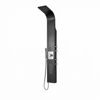 Bernstein Duschpaneel Edelstahl Schwarz Duschsystem mit SEDAL-Thermostat Duschsäule 8815