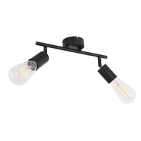 GLOBO Martha Strahler Metall Schwarz, 2X E27