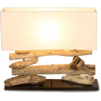 Levandeo Tischlampe Treibholz Beige