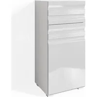Vicco Badschrank FREDDY weiß hochglanz Badezimmer Badregal Midischrank